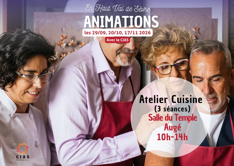 ANIMATIONS + de 60 ans : Atelier culinaire + repas