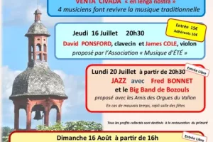 Concert Parc de Foncourrieu - Mercredi 1er juillet