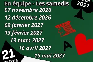 Concours de belote en équipe