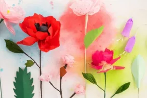 PEINTURE AU PAPIER CREPON