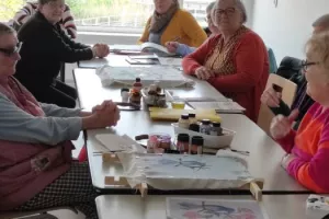 PEINTURE SUR SOIE  G I