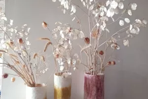 Atelier de laine feutrée : le vase