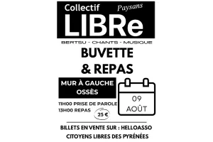 Collectif "Libre" Paysans : repas, chants, musique, bertsu