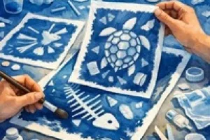 LES ATELIERS DE LA CABANE : CYANO-PLASTIQUONS !
