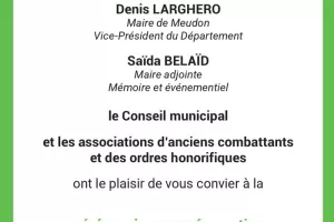 Commémoration du 82e anniversaire de la Libération de Meudon