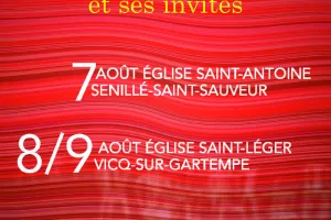 Festival "Les Chaises Musicales"  -  Le Quatuor Ebène et ses invités  -           
 7 août Senillé St Sauveur /  8 & 9 août Vicq sur Gartempe