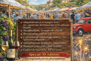 70EME ANNIVERSAIRE DE LA "FÊTE DES VINS DES COTEAUX DU GIENNOIS" le dimanche 26 juillet 2026 à BONNY SUR LOIRE (Loiret)