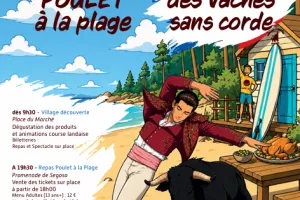 Poulet à la plage et Championnat de France des vaches sans corde