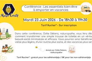Conférence : Les essentiels bien-être à emporter en vacances