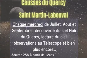 Soirée astronomie à l'observatoire des causses du Quercy