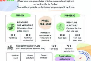 Une journée d'ateliers créatifs au coeur de rodez