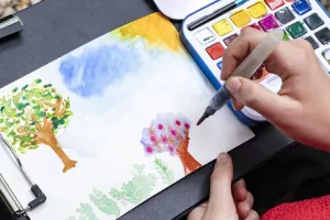 Peindre à l'aquarelle au jardin d'Eugène Delacroix