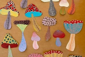 Champignons façon Yayoi Kusama - Atelier du samedi