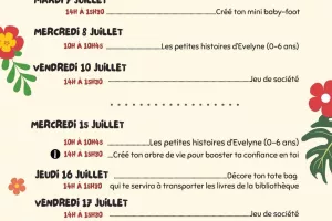 ANIMATIONS D'ÉTÉ À LA BIBLIOTHÈQUE
