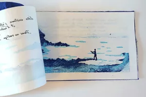 Livre d'artiste L'espace entre nous de Claudine Valette