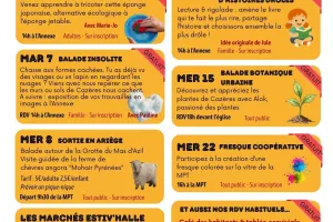 PROGRAMME DE JUILLET