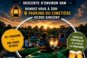 Randonnée nocturne en canoë