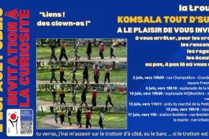 Tiens ! des clowns ! - La troupe Komsala Tout d'suite en balade