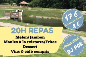 Repas autour du plan d'eau