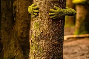 Installation Tree Hug par l'artiste Monsieur Plant