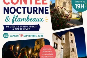 Balade contée nocturne aux flambeaux – De l’église Saint-Caprais à Pierre Levée à Bessines