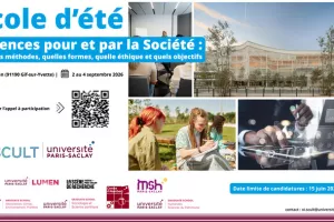 École d'été 2026 · Sciences pour et par la Société :
quelles méthodes, quelles formes, quelle éthique et quels objectifs
