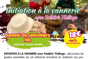 Atelier initiation à la vannerie avec Frédéric Thélinge