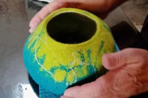 Atelier de laine feutrée : le vide-poches