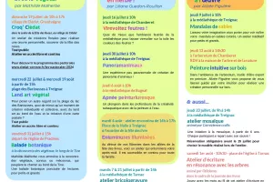 Programme d'été de la Médiathèque Vézère Monédières Millesources