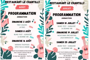 Animations estivales au Chantilly à La Garette
