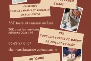 Stages de modelage terre cuite enfants