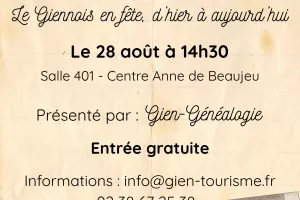 Conférence - Le Giennois en fête, d'hier à aujourd'hui