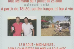 Soirée burger et bar à vin au Château Le Brézéguet