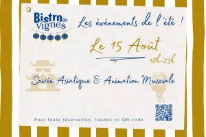 Soirée asiatique au Bistro des Vignes