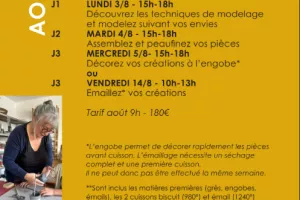 Ateliers céramique - Stage d'Août par Véronique Vaude