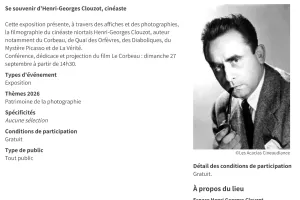 Journées du Patrimoine : Exposition Se souvenir d'Henri-Georges Clouzot