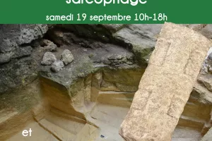 Journées Européennes du Patrimoine - Démonstration de taille de sarcophage mérovingien
