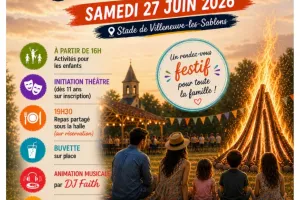 Feu de la Saint-Jean à Villeneuve-les-Sablons