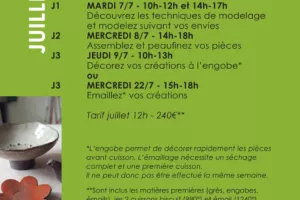 Ateliers céramique - Stage de Juillet par Véronique Vaude