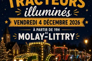 Défilé de tracteurs illuminés