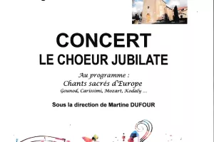 Concert de chants sacrés : Le choeur Jubilate