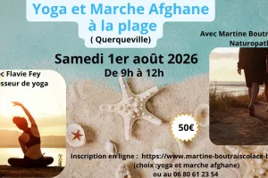 Yoga et marche afghane à la plage