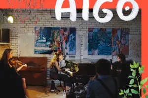 Concert folk avec Aïgo dans une grange à Cérizols, 6 sept.