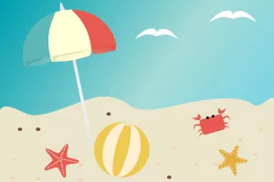 Décorons la médiathèque : plage