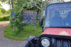 Randonnée gourmande en quadricycle électrique avec E-Pottok et découverte de la cidrerie Bordatto