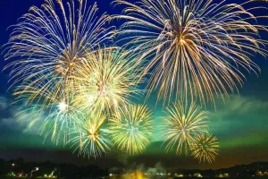 Feu d'artifice au Lac des Bretonnières