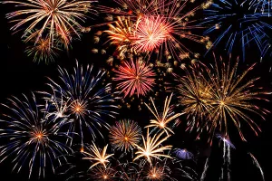 Feu d'artifice à Argentat-sur-Dordogne