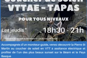 Coucher de soleil VTTAE - tapas
