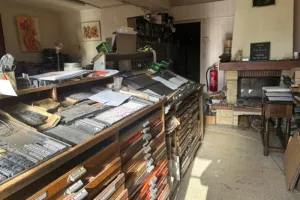 Visite de l'atelier de composition et d'impression