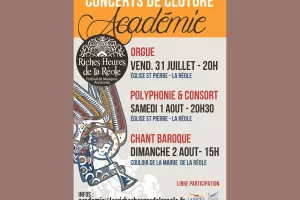 Annualtion- Concert des élèves de chant baroque et consort de flûtes (académie d'été)